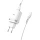 HOCO (6931474716286) C12Qm QC3.0 White + кабель MICRO USB