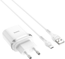 HOCO (6931474716286) C12Qm QC3.0 White + кабель MICRO USB