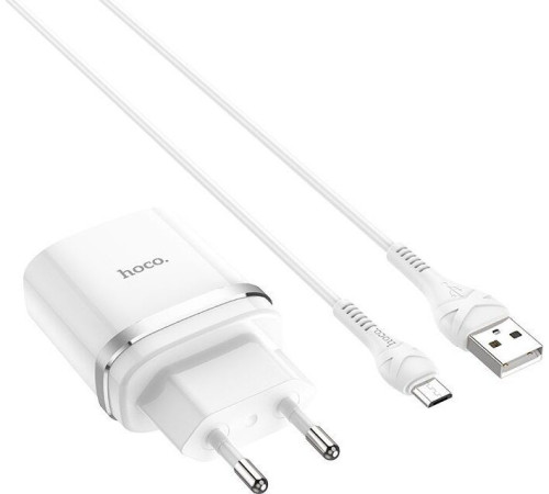 HOCO (6931474716286) C12Qm QC3.0 White + кабель MICRO USB