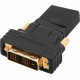 REXANT (17-6812) ПЕРЕХОДНИК ШТЕКЕР DVI-D - ГНЕЗДО HDMI, ПОВОРОТНЫЙ