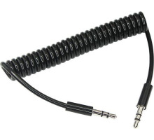 REXANT (18-4010) АУДИОКАБЕЛЬ AUX 3.5 ММ ШНУР СПИРАЛЬ 1 М ЧЕРНЫЙ