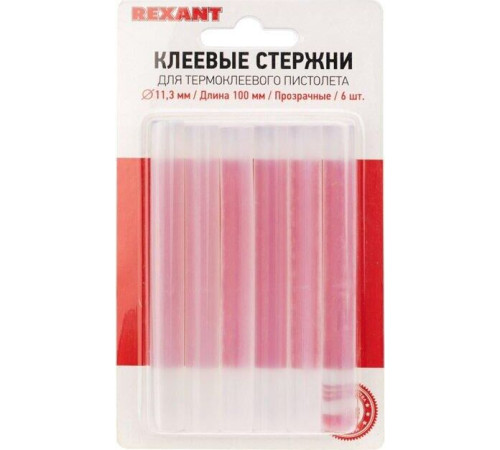 REXANT (09-1225) Клеевые стержни, O=11мм, 100мм, прозрачные