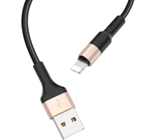 HOCO (6957531080183) X26 USB (m) - 8 Pin (m) 1.0m - черный/золотой