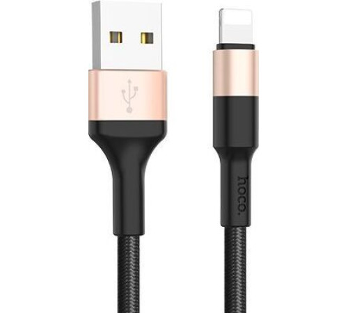 HOCO (6957531080183) X26 USB (m) - 8 Pin (m) 1.0m - черный/золотой