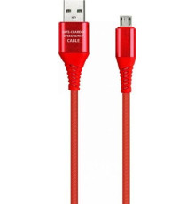 SMARTBUY (iK-3112ERG red) Type C кабель в рез.оплет. Gear, 1м - красный