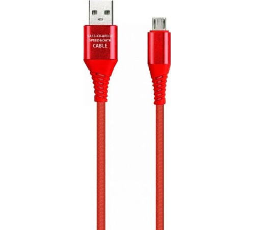 SMARTBUY (iK-3112ERG red) Type C кабель в рез.оплет. Gear, 1м - красный