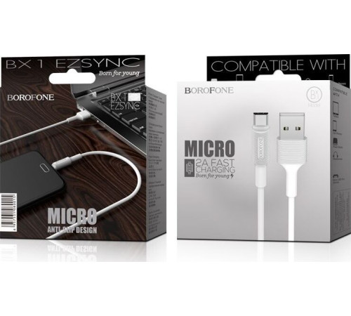 BOROFONE (6957531081661) BX1 USB (m)-microUSB (m) 1м белый