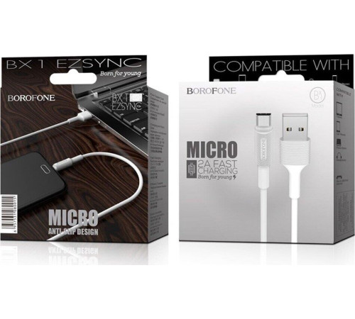 BOROFONE (6957531081661) BX1 USB (m)-microUSB (m) 1м белый