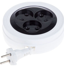 Удлинители, колодки, сетевые фильтры, шнуры PROCONNECT (11-7225) Удлинитель-рулетка STANDARD 5 м, 3 гнезда, 2х0.75 мм2, б/з, белый