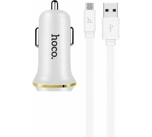 HOCO (6957531040194) Z1 2USB 2.1A MicroUSB белый