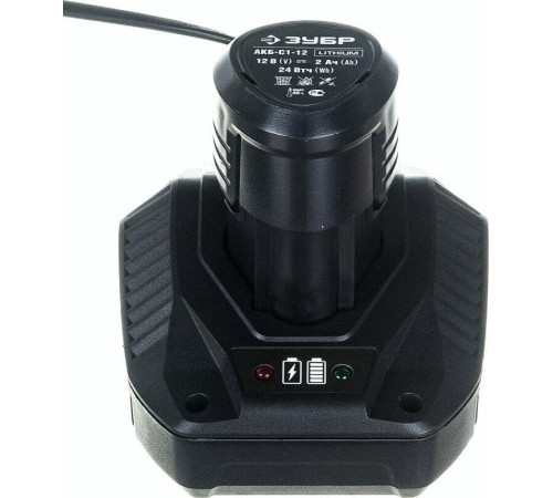 ЗУБР СПЛ-125-22 12В, 2 АКБ (2Ач), в коробке, пила сабельная