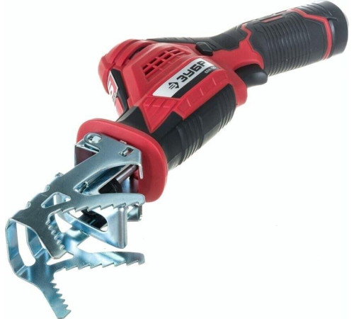 ЗУБР СПЛ-125-22 12В, 2 АКБ (2Ач), в коробке, пила сабельная