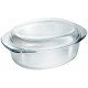 ЗАБАВА РК-510 Овальная кастрюля с крышкой из термостойкого стекла 3,7л