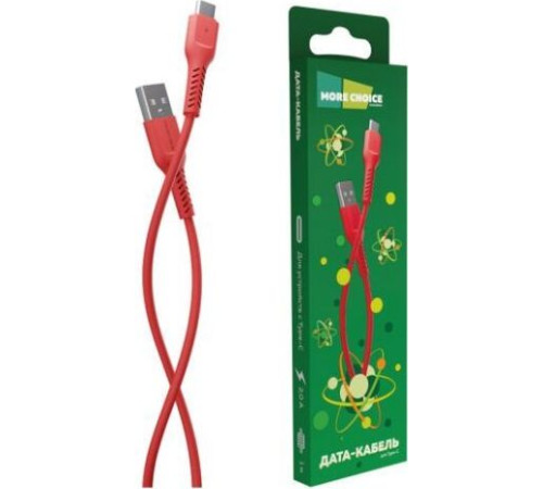 MORE CHOICE (4627151193175) K16a USB (m)-Type-C (m) 1.0м - красный