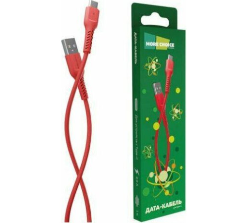MORE CHOICE (4627151193175) K16a USB (m)-Type-C (m) 1.0м - красный