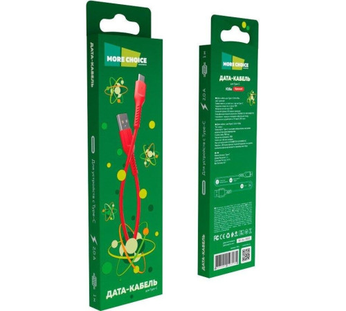 MORE CHOICE (4627151193175) K16a USB (m)-Type-C (m) 1.0м - красный