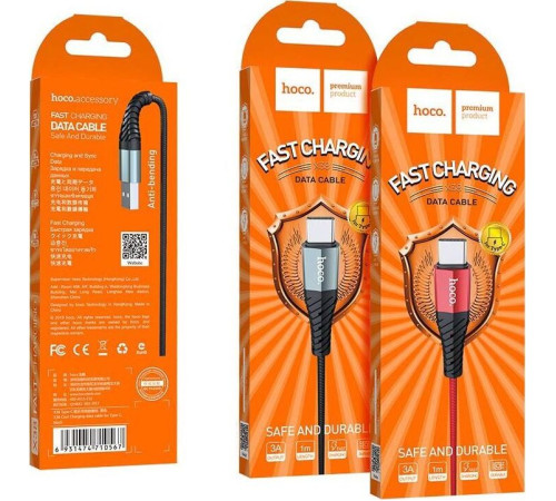 Дата-кабель Type-C HOCO (6931474710567) X38 USB (m) - Type-C (m) 1.0m - черный