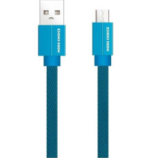 MORE CHOICE (4627151194523) K20m USB 2.1A для micro плоский USB - 1м Blue