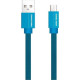 MORE CHOICE (4627151194523) K20m USB 2.1A для micro плоский USB - 1м Blue