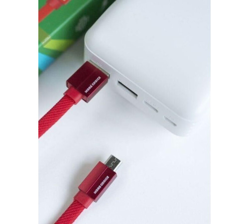 MORE CHOICE (4627151194509) K20m USB 2.1A для micro плоский USB - 1м Red