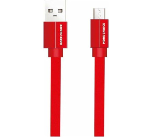 MORE CHOICE (4627151194509) K20m USB 2.1A для micro плоский USB - 1м Red