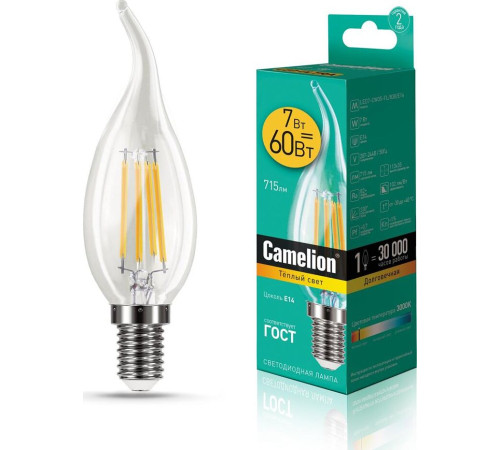 CAMELION (13454) LED7-CW35-FL/830/E14/3000K
