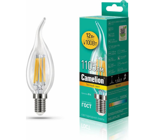 CAMELION (13710) LED12-CW35-FL/830/E14