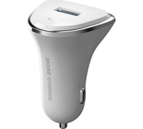 MORE CHOICE (4627151191737) AC22QC 1USB 3.0A QC3.0 быстрая зарядка - White