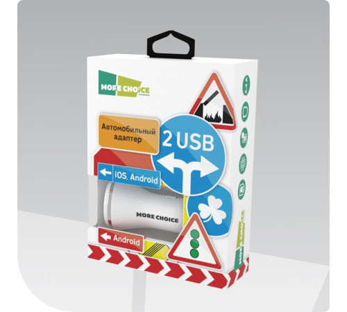 MORE CHOICE (4627151191362) AC22 2USB 2.4A White