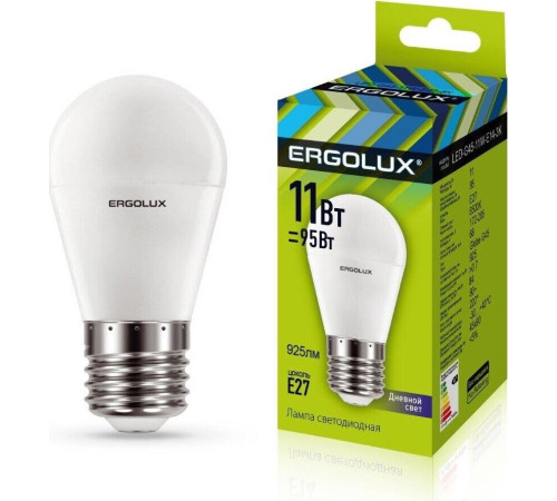 ERGOLUX (13632) LED-G45-11W-E27-6K