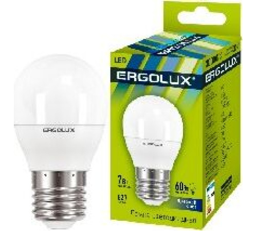 ERGOLUX (12877) LED-G45-7W-E27-6K