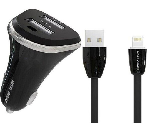 MORE CHOICE (4627151191393) AC22i 2USB 2.4A для 8-pin Black