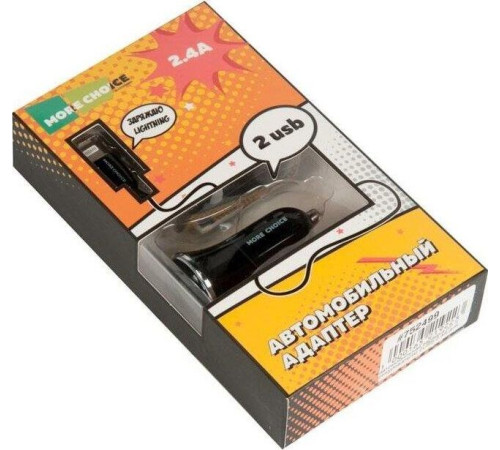 MORE CHOICE (4627151191393) AC22i 2USB 2.4A для 8-pin Black