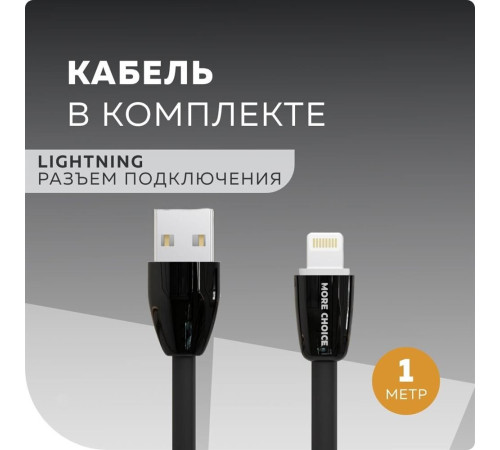 MORE CHOICE (4627151191393) AC22i 2USB 2.4A для 8-pin Black