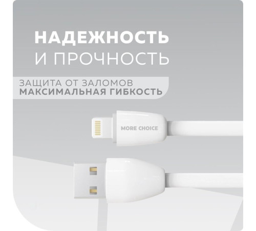 MORE CHOICE (4627151191409) AC22i 2USB 2.4A для 8-pin White