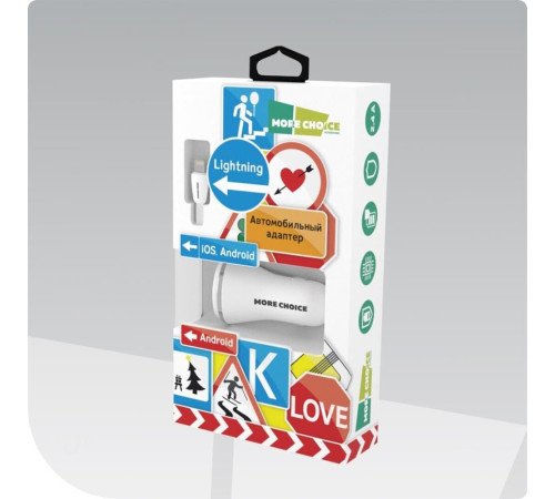 MORE CHOICE (4627151191409) AC22i 2USB 2.4A для 8-pin White