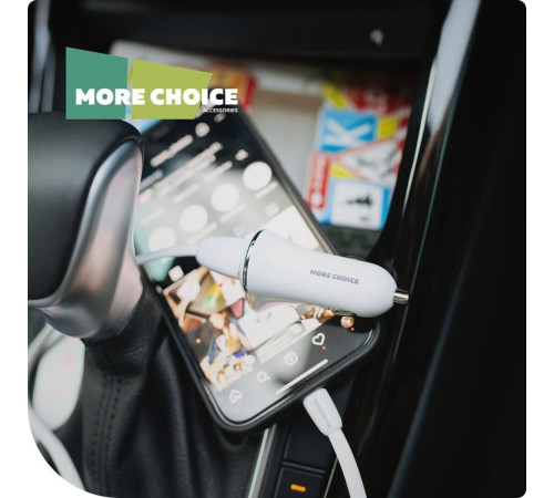 MORE CHOICE (4627151191409) AC22i 2USB 2.4A для 8-pin White