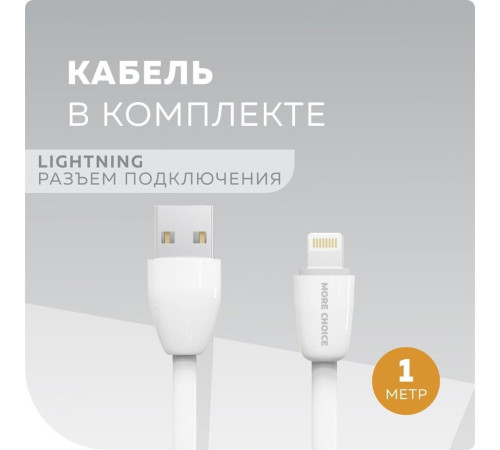 MORE CHOICE (4627151191409) AC22i 2USB 2.4A для 8-pin White
