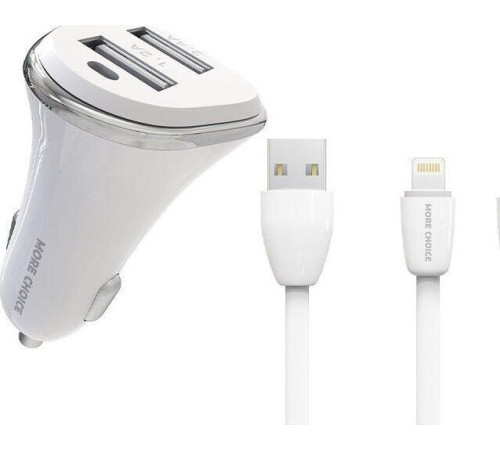 MORE CHOICE (4627151191409) AC22i 2USB 2.4A для 8-pin White
