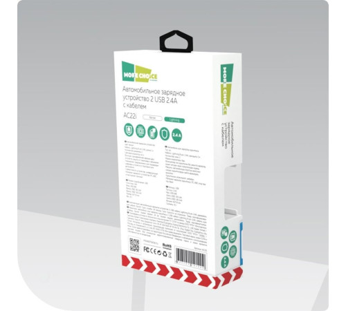 MORE CHOICE (4627151191409) AC22i 2USB 2.4A для 8-pin White