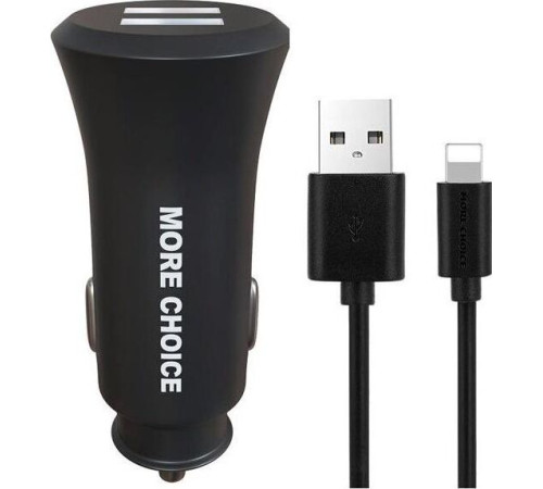 MORE CHOICE (4627151192109) AC23i 2USB 2.4A для 8-pin Black