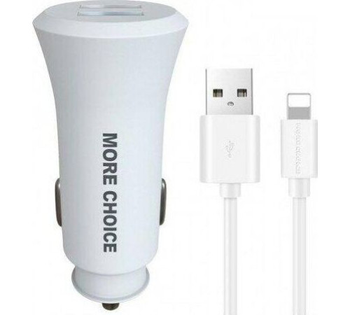 MORE CHOICE (4627151192093) AC23i 2USB 2.4A для 8-pin White