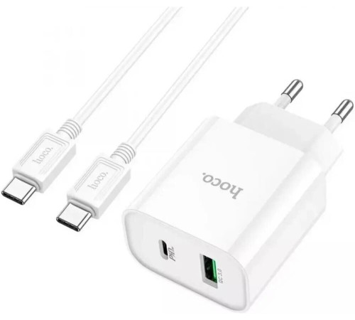 HOCO (6931474740526) C80A RAPIDO PD+QC3.0 + кабель 8PIN-TYPE-C белый