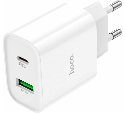 HOCO (6931474740526) C80A RAPIDO PD+QC3.0 + кабель 8PIN-TYPE-C белый