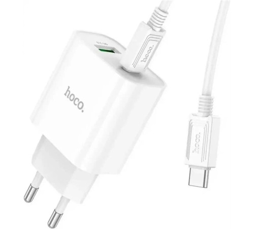 HOCO (6931474740526) C80A RAPIDO PD+QC3.0 + кабель 8PIN-TYPE-C белый