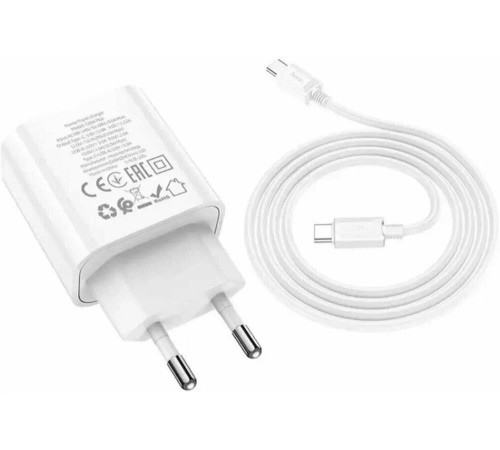 HOCO (6931474740526) C80A RAPIDO PD+QC3.0 + кабель 8PIN-TYPE-C белый