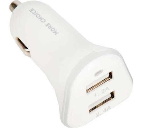 MORE CHOICE (4627151191386) AC22m 2USB 2.4A для micro USB White