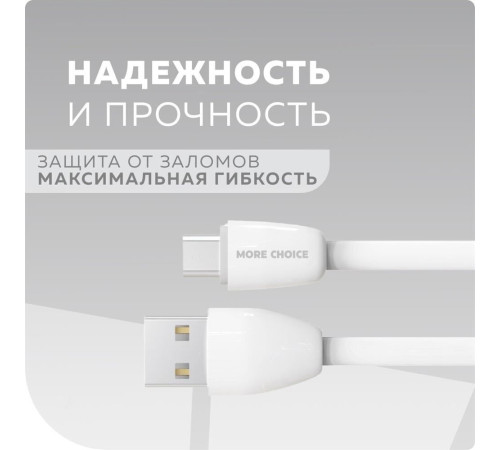 MORE CHOICE (4627151191386) AC22m 2USB 2.4A для micro USB White
