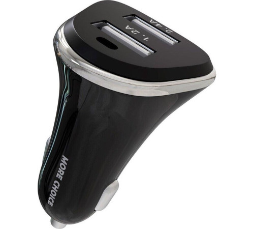 MORE CHOICE (4627151191416) AC22a 2USB 2.4A для Type-C Black