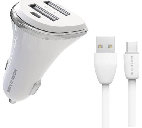 MORE CHOICE (4627151191423) AC22a 2USB 2.4A для Type-C White